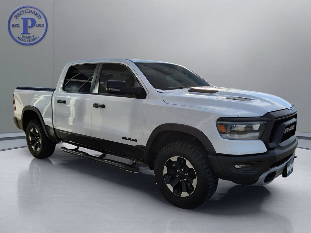 2024 RAM 1500 Rebel in White — front three-quarter view