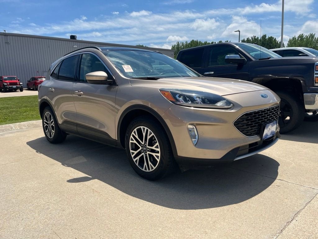2020 Ford Escape SEL in Gold — front three-quarter view