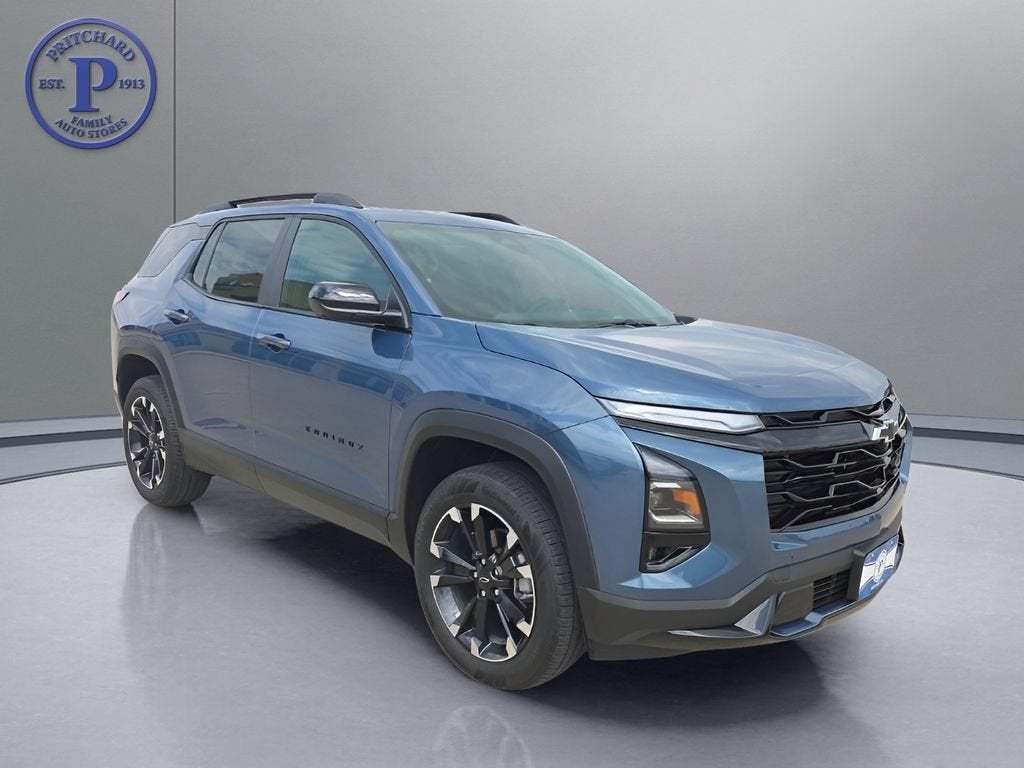 2026 Chevrolet Equinox RS in Lakeshore Blue Metallic — front three-quarter view